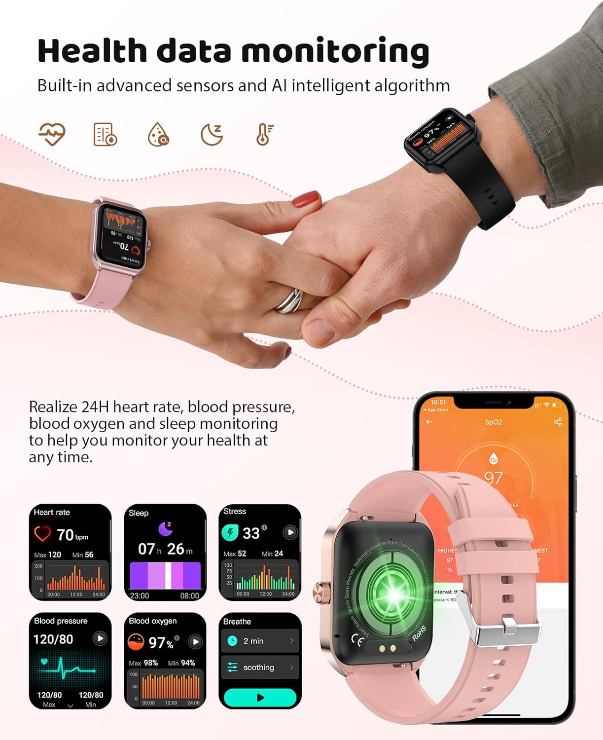 Smart Watch for Women, 1.91 Smart Watch for Women, 1.91